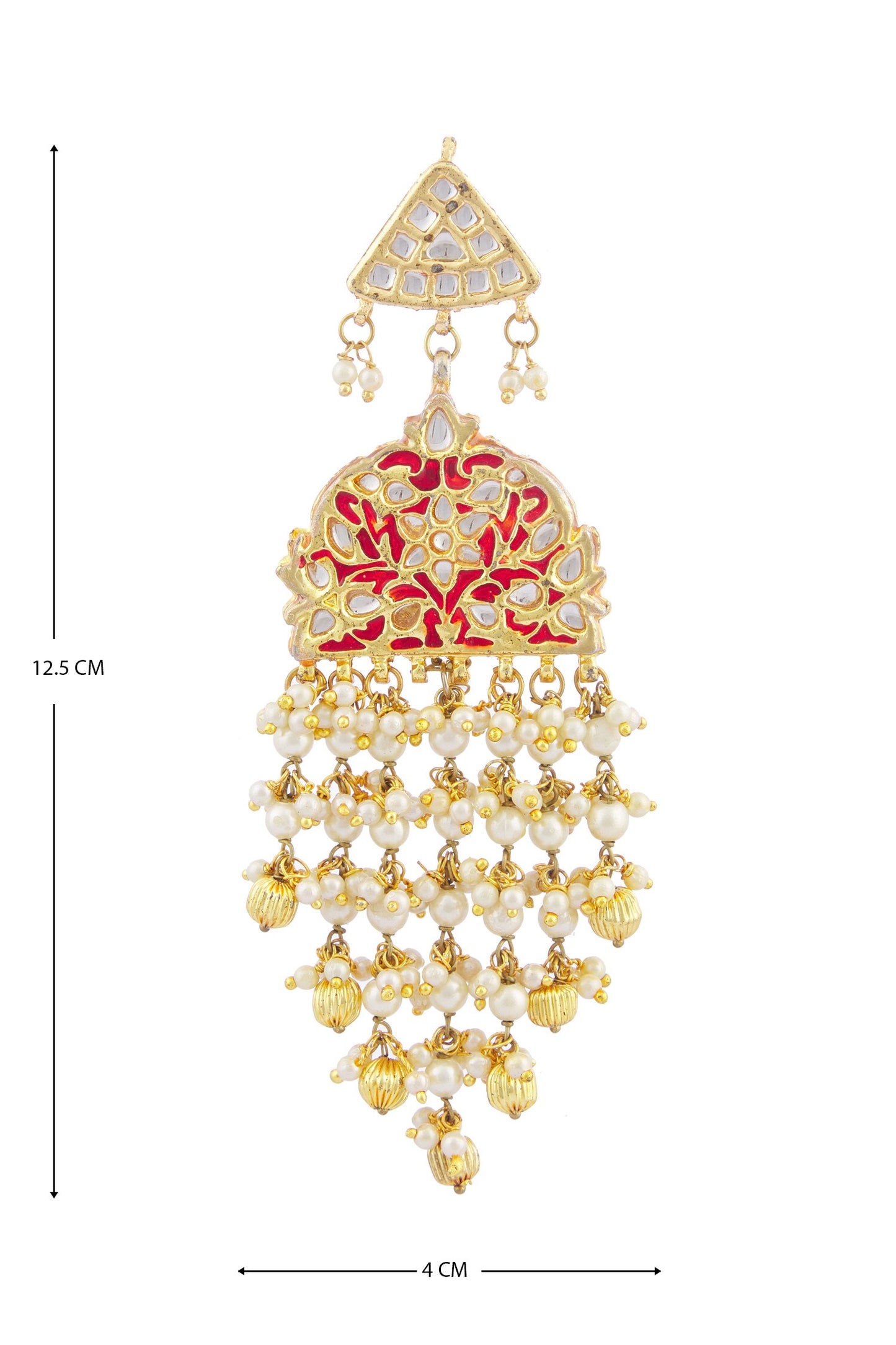 Kundan Pearl Danglers 