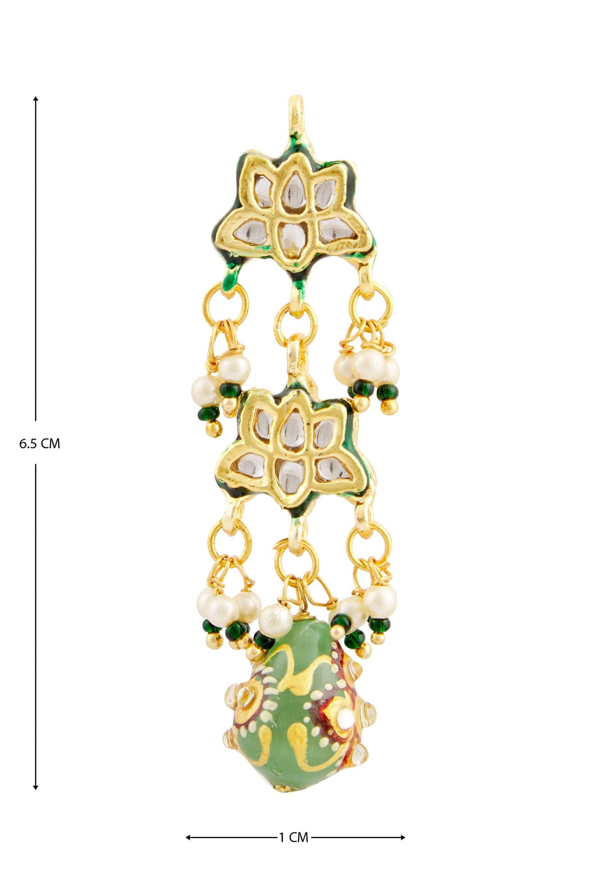 Kundan Tiered Floral Danglers 