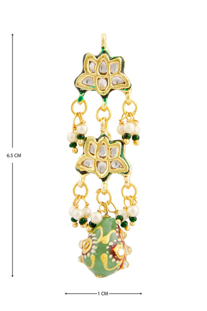 Kundan Tiered Floral Danglers 