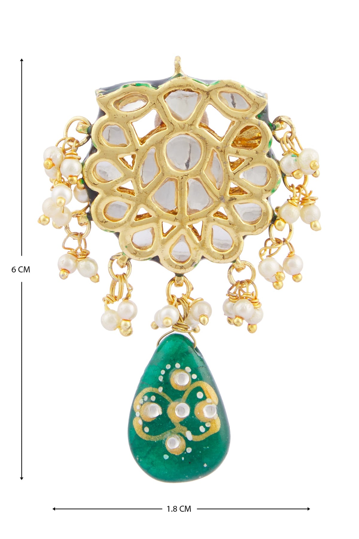 Kundan Floral Danglers 