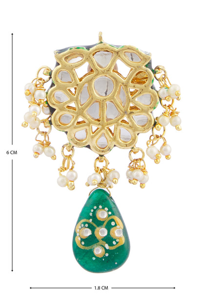 Kundan Floral Danglers 