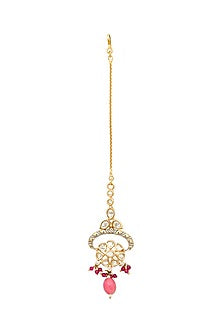 Gold Plated Meenakari Maang Tikka