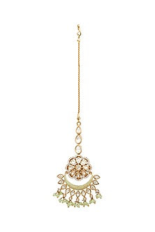 Gold Plated Floral Maang Tikka