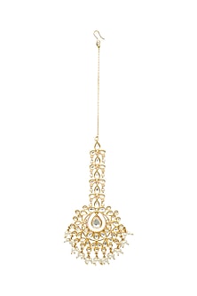 Gold Plated Maang Tikka With Stones