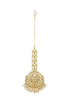 Gold Plated Maang Tikka In Silver Alloy