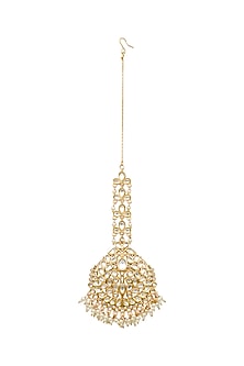 Gold Plated Maang Tikka In Silver Alloy