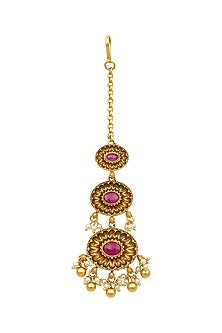 Gold Plated Layered Temple Maang Tikka