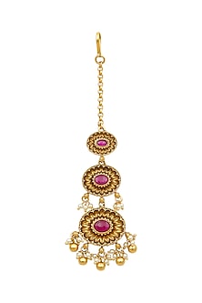 Gold Plated Layered Temple Maang Tikka