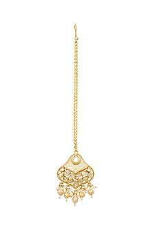 Gold Plated Maang Tikka With Stones