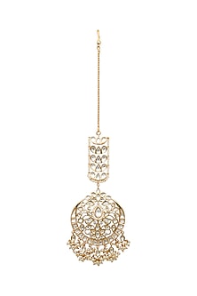 Gold Plated Floral Maang Tikka
