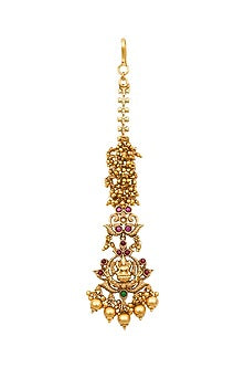 Gold Plated Temple Sheesh Maang Tikka