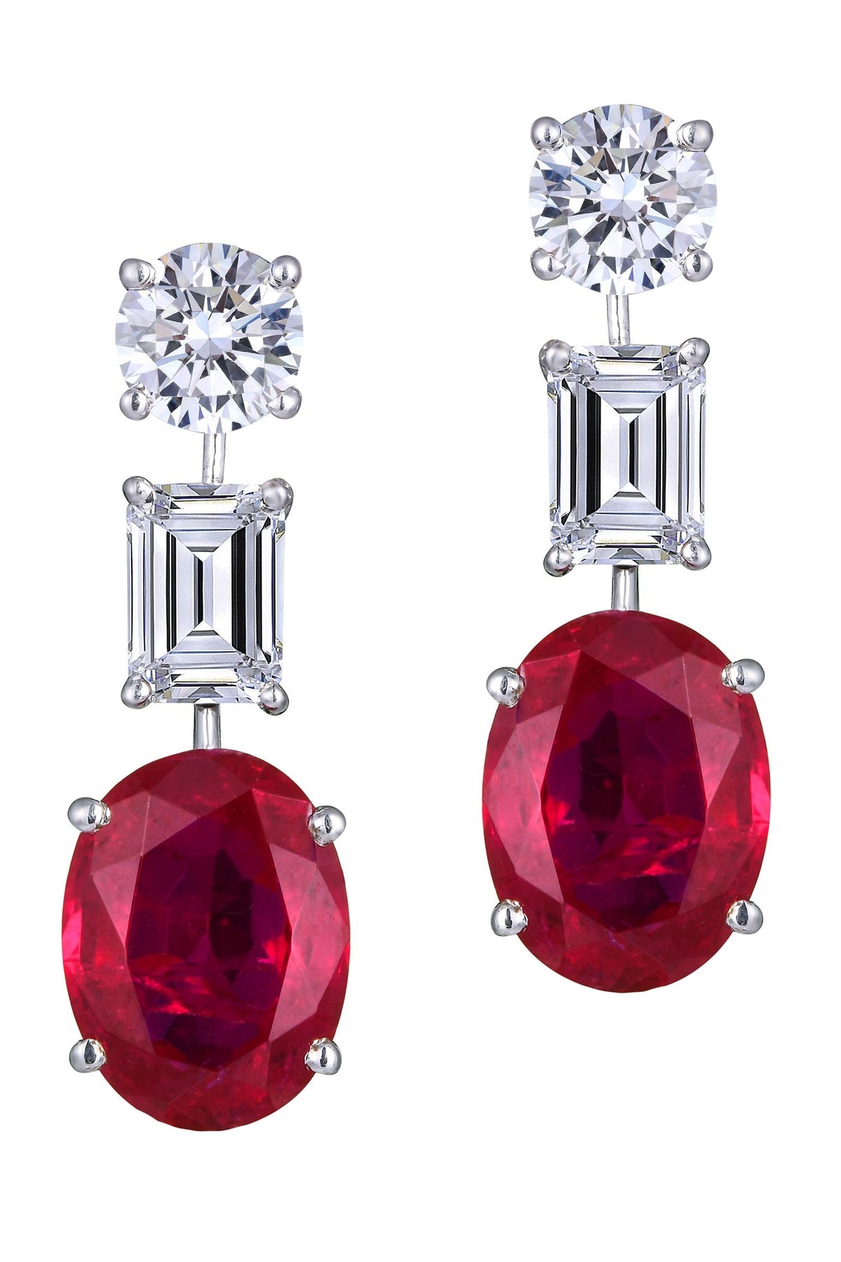 Geometric Swarovski Zirconia Danglers 