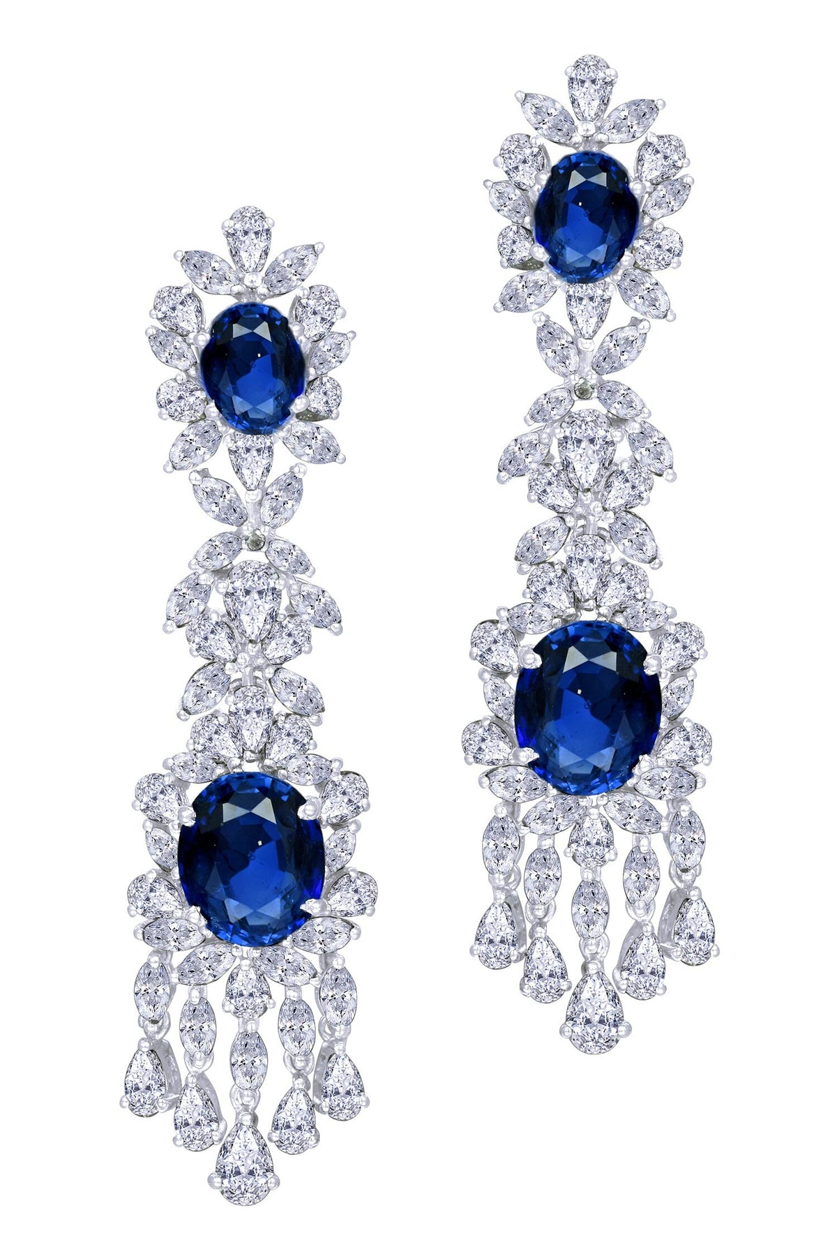 Floral Swarovski Zirconia Danglers 