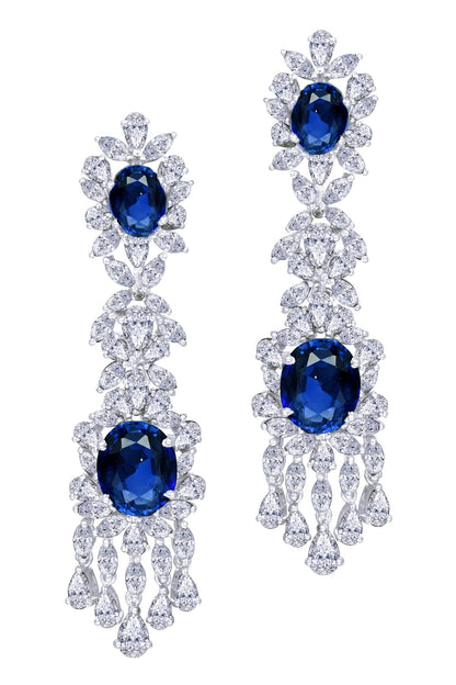 Floral Swarovski Zirconia Danglers 