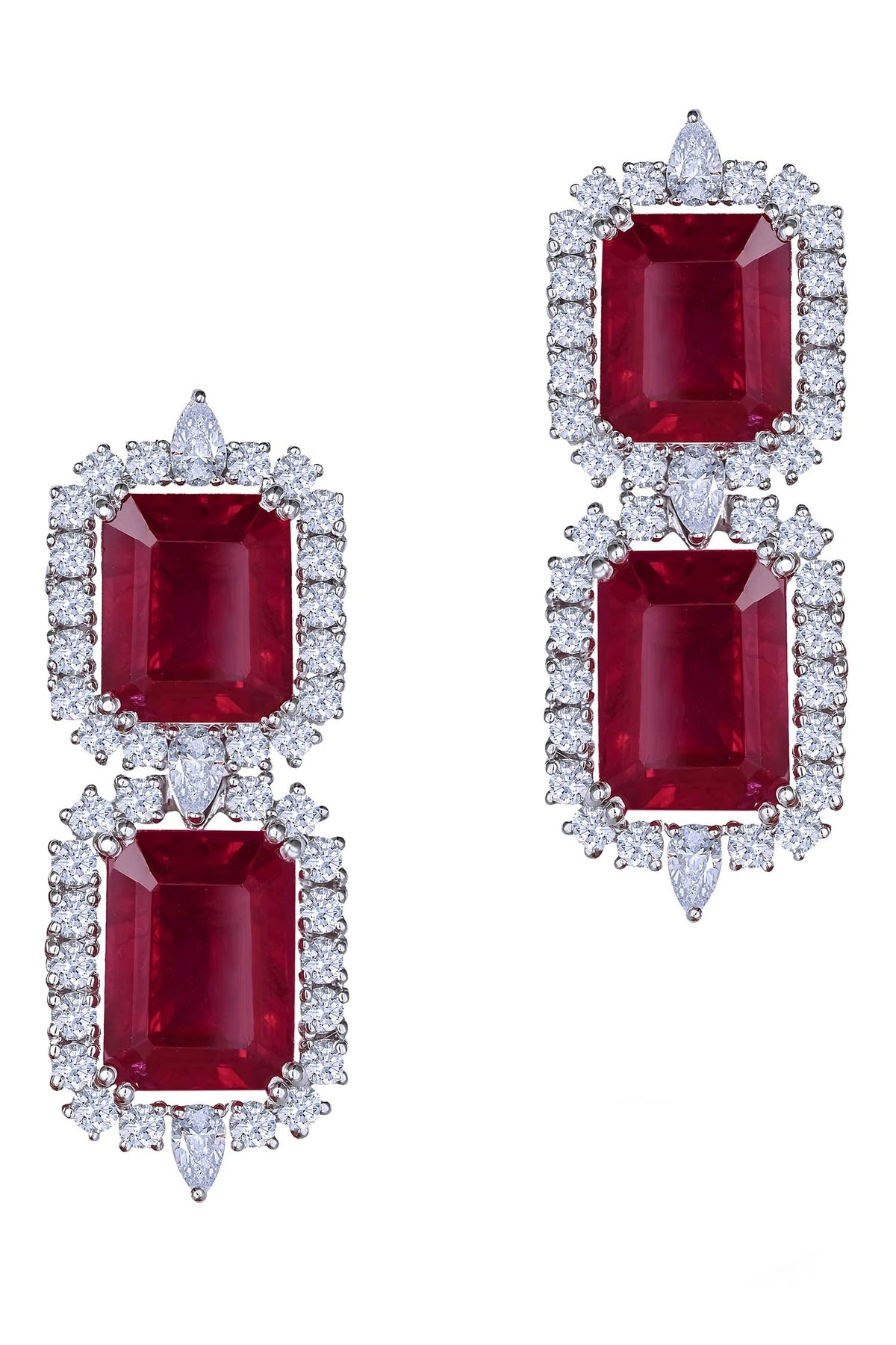 Geometric Swarovski Zirconia Danglers 