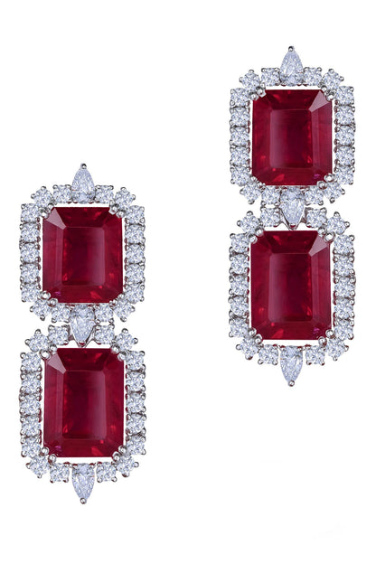 Geometric Swarovski Zirconia Danglers 