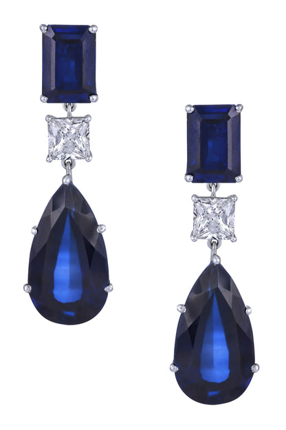 Geometric Swarovski Zirconia Danglers 