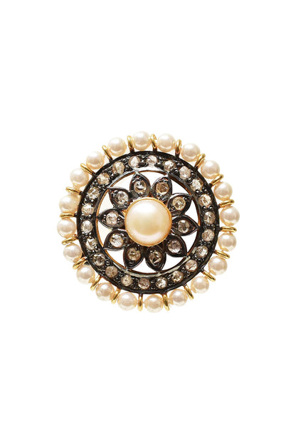 Floral Diamond Stud Earrings 