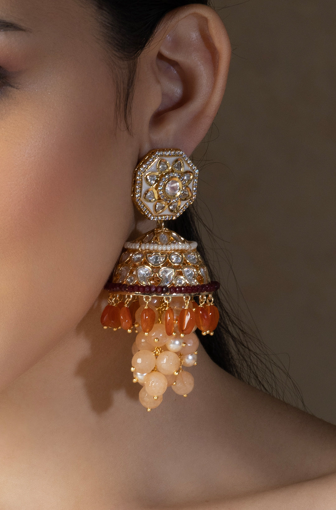 Polki Jhumka Eartings