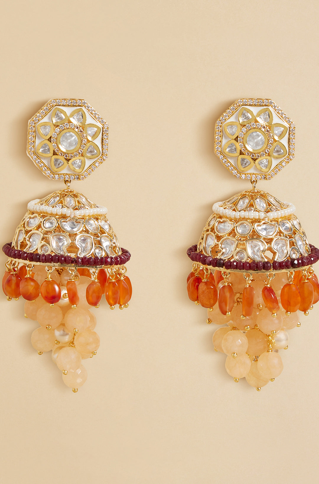 Polki Jhumka Eartings