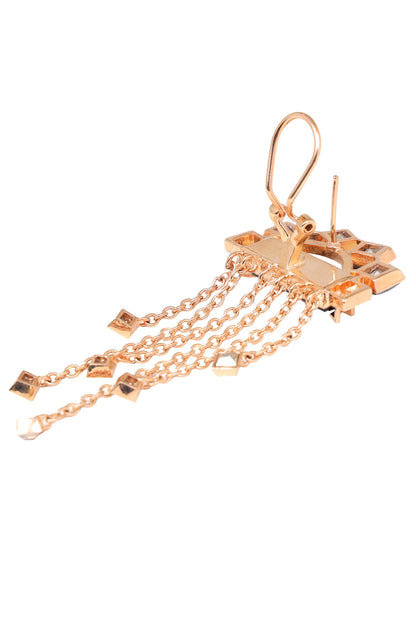 Crystal Chain Brooch 