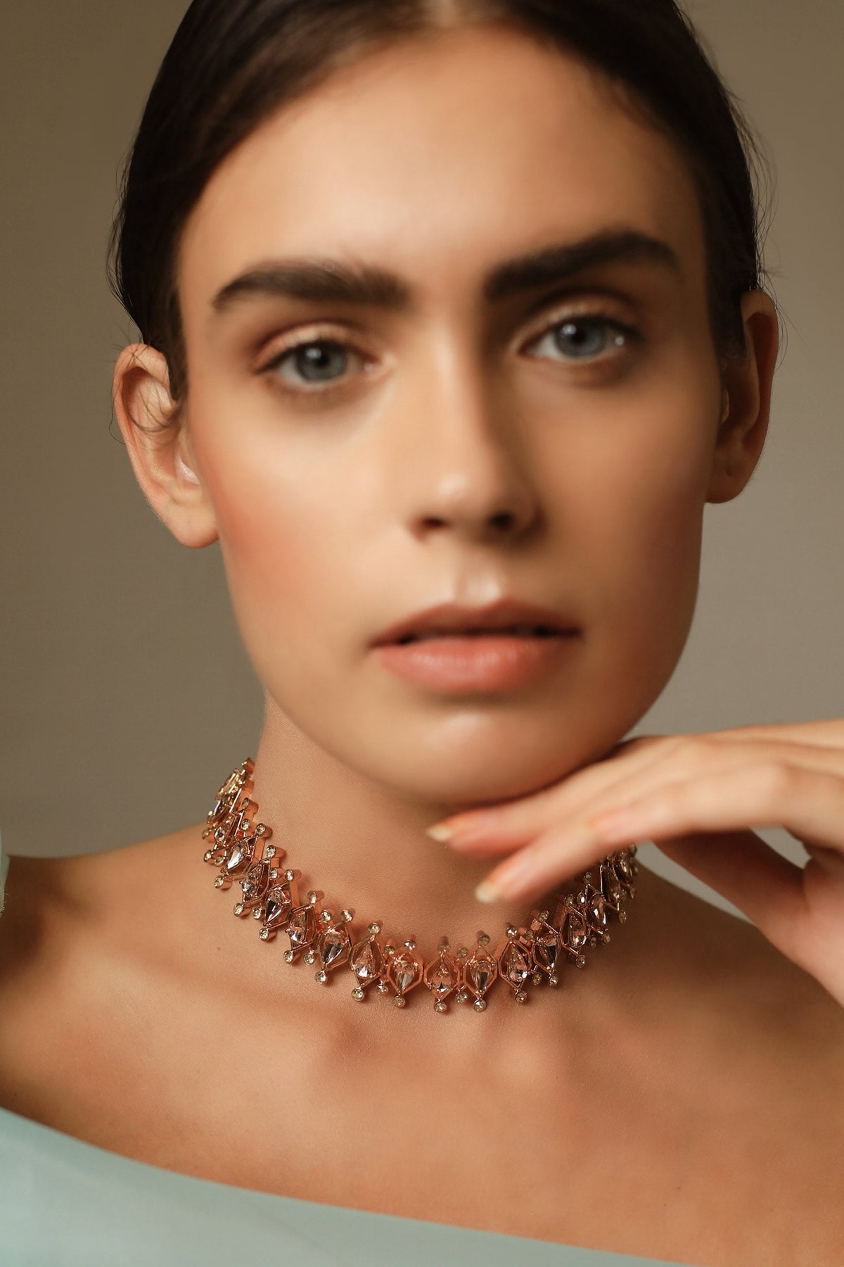 Crystal Teardrop Choker 
