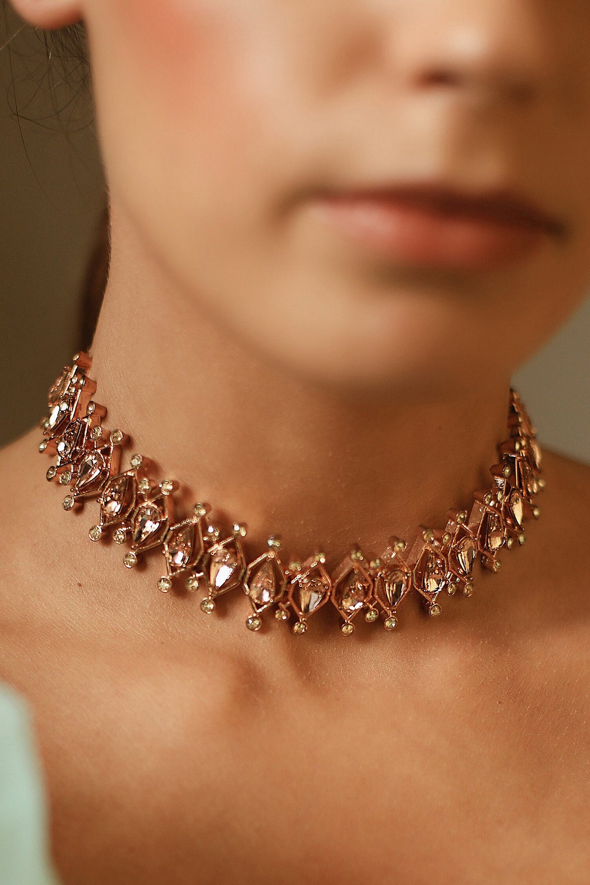 Crystal Teardrop Choker 