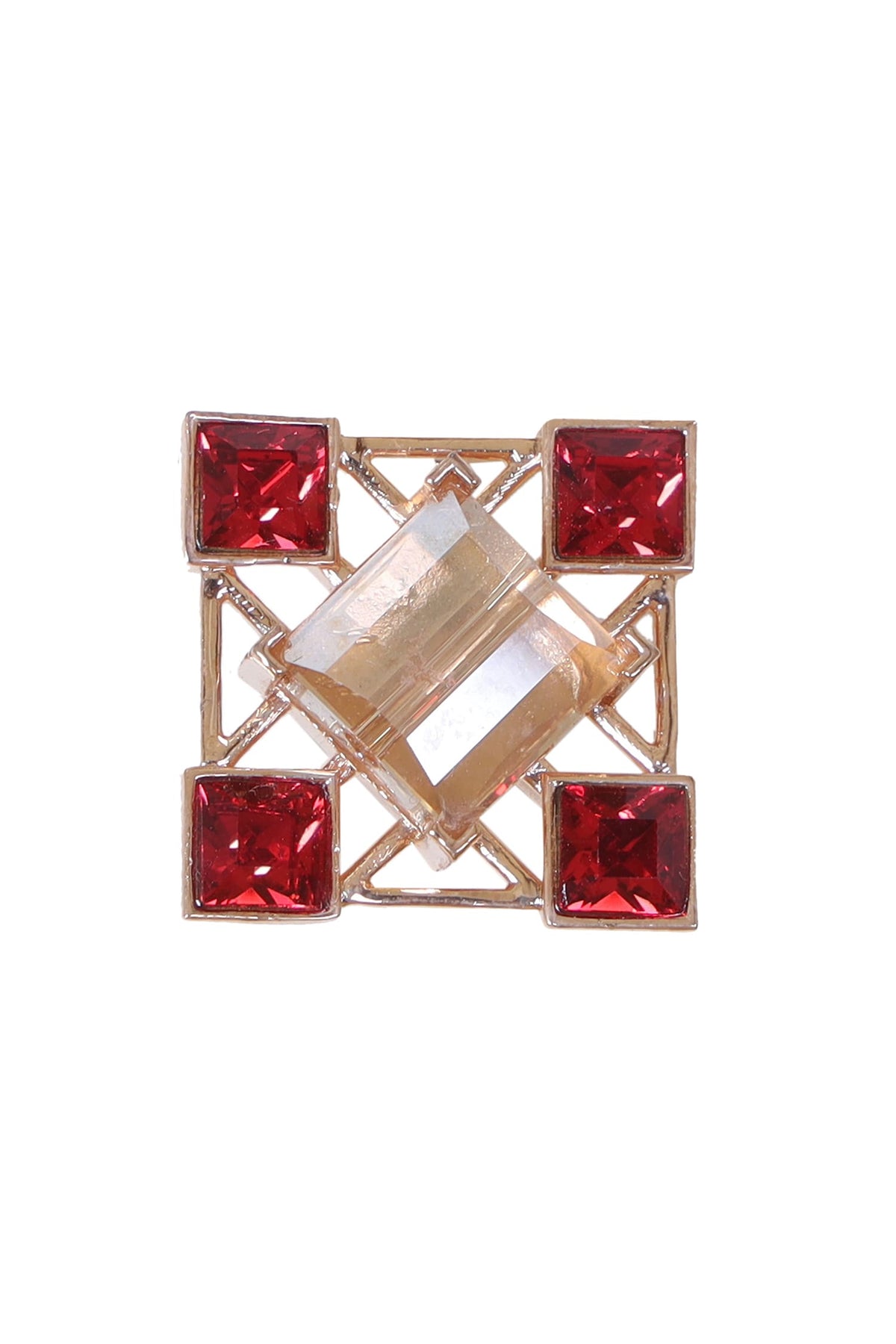 Geometric Crystal Stud Earrings 