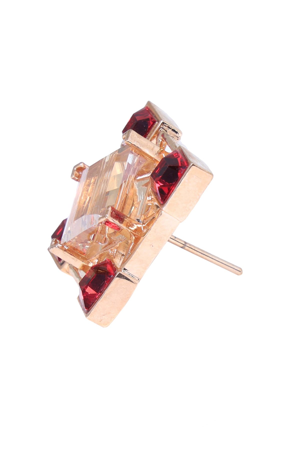 Geometric Crystal Stud Earrings 