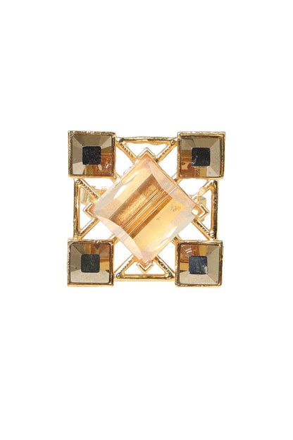 Geometric Crystal Stud Earrings 