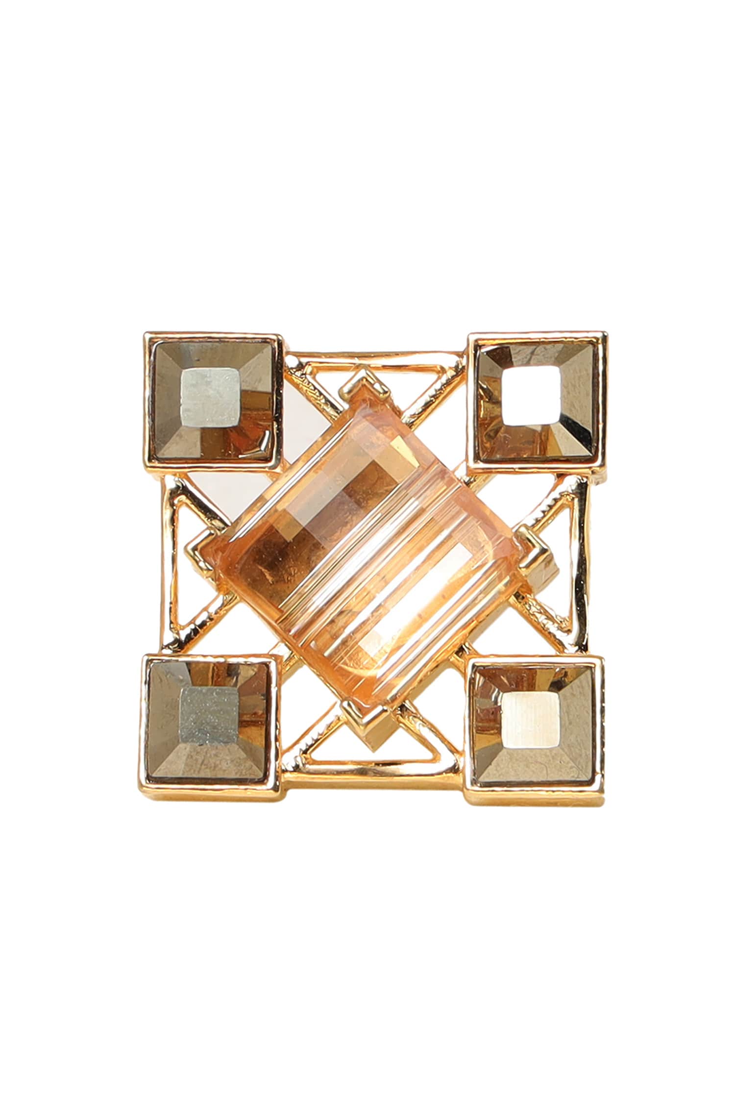 Geometric Crystal Stud Earrings 