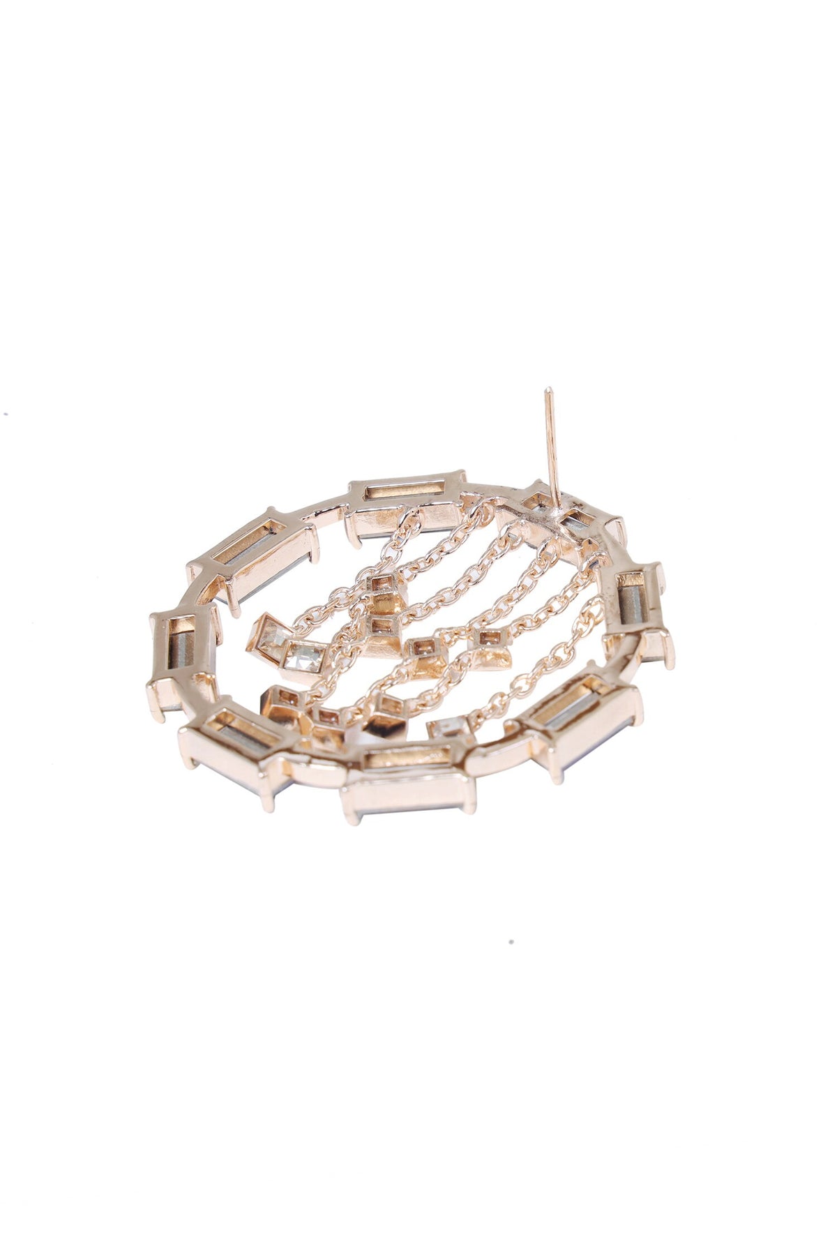  Crystal Chain Stud Earrings 