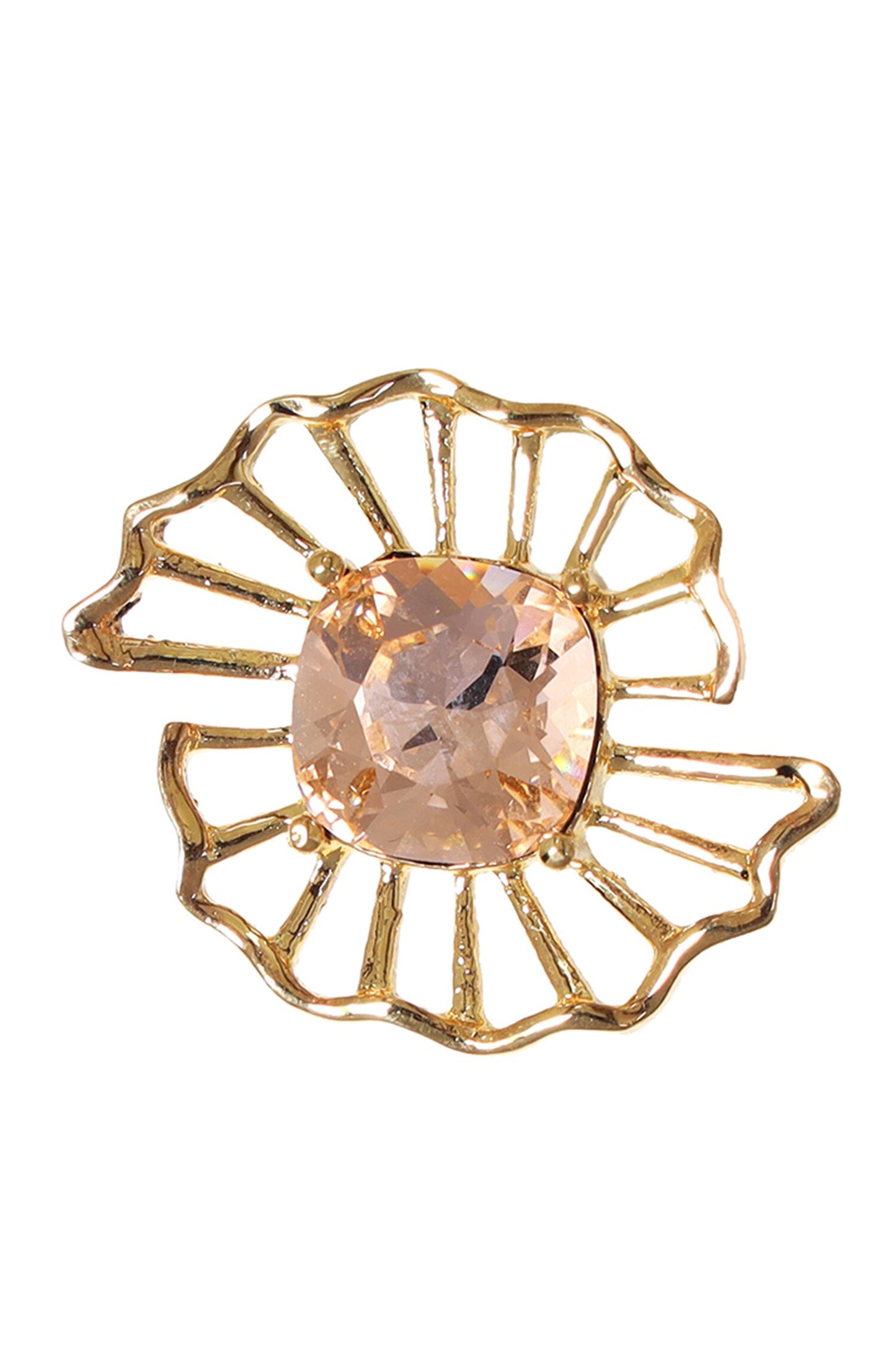 Crystal Floral Stud Earrings 