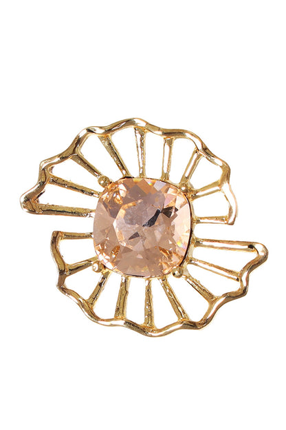 Crystal Floral Stud Earrings 
