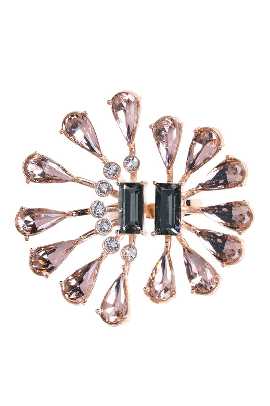 Floral Crystal Ring 