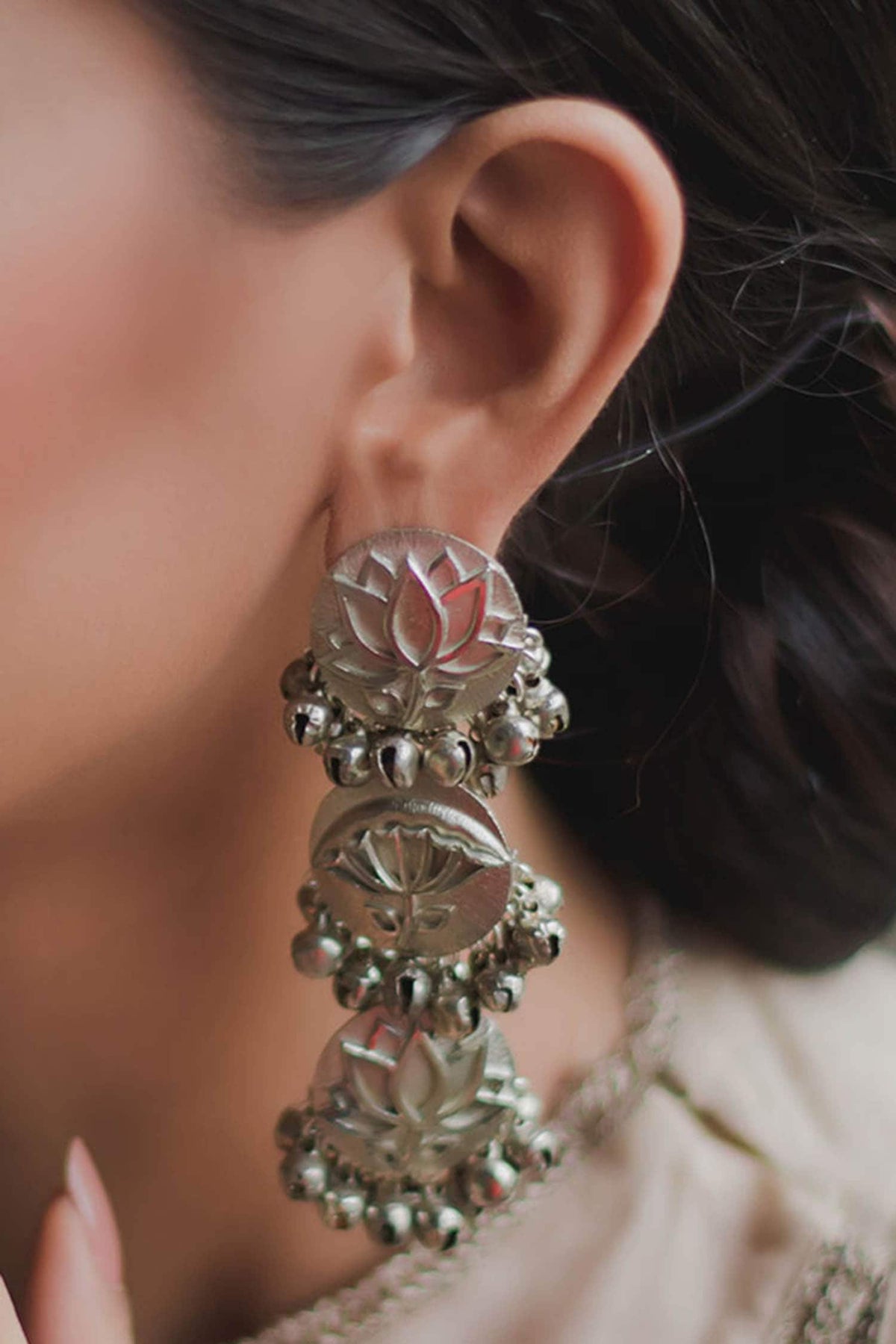  Floral Tiered Danglers 