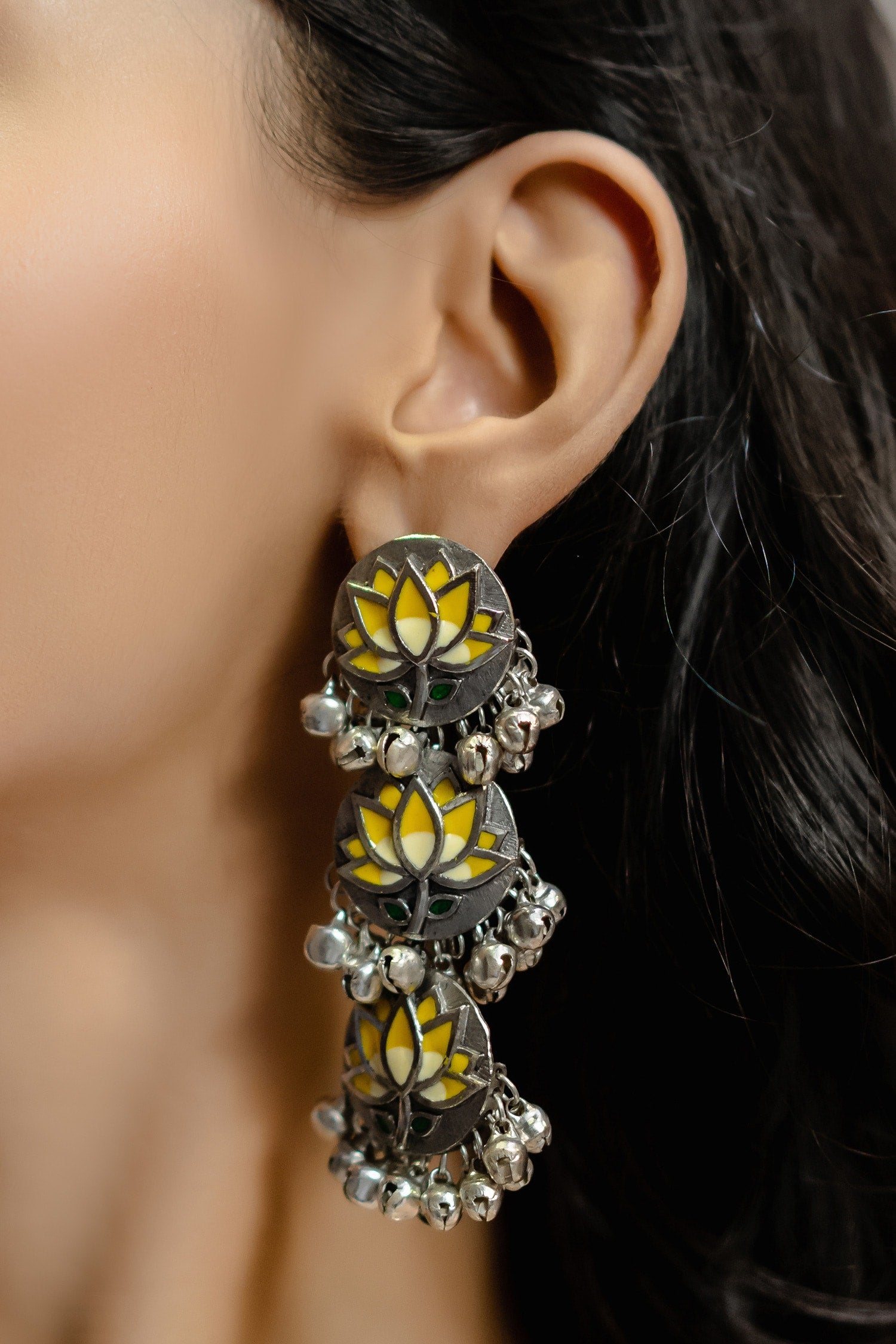  Floral Tiered Danglers 