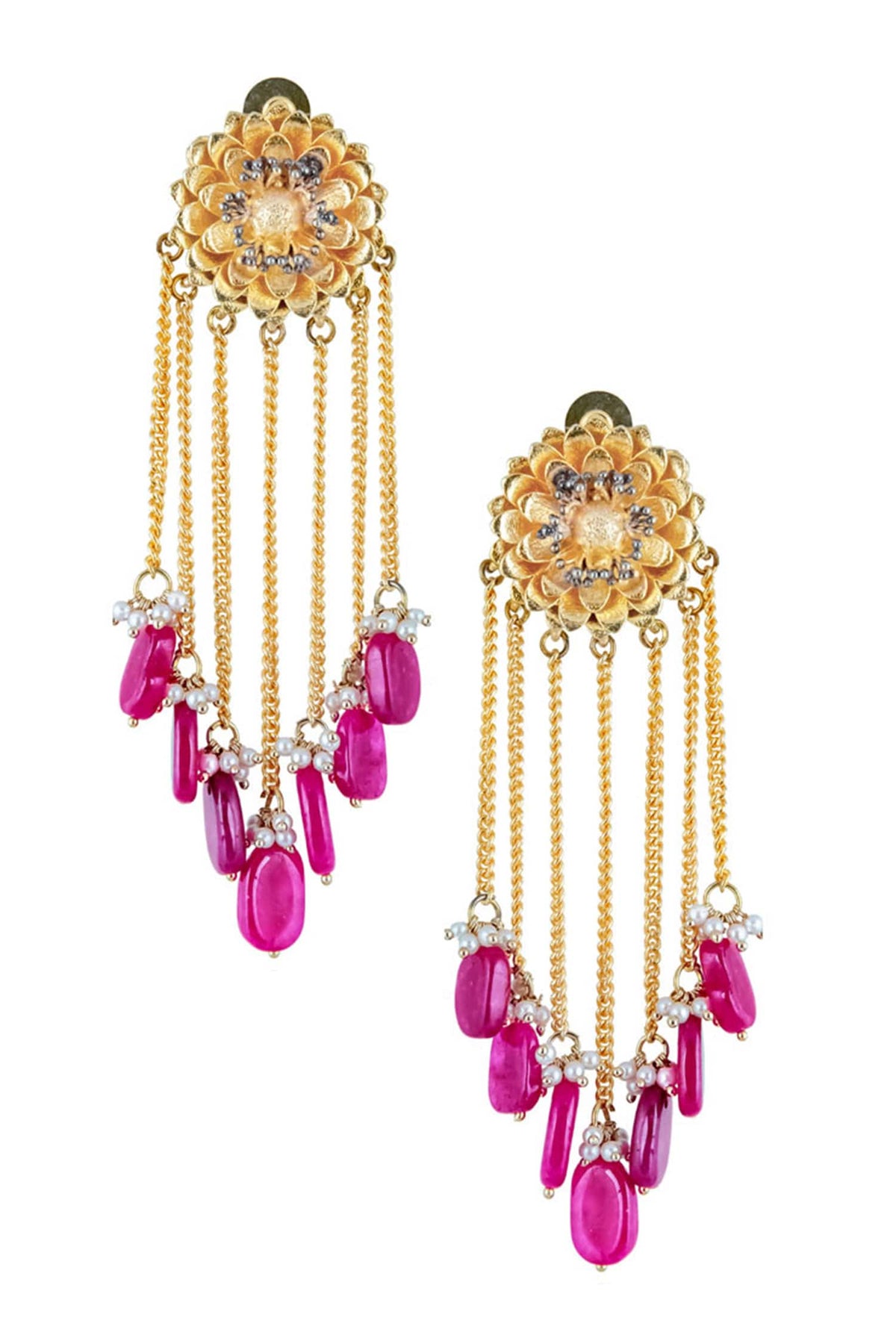 Floral Chain Danglers 