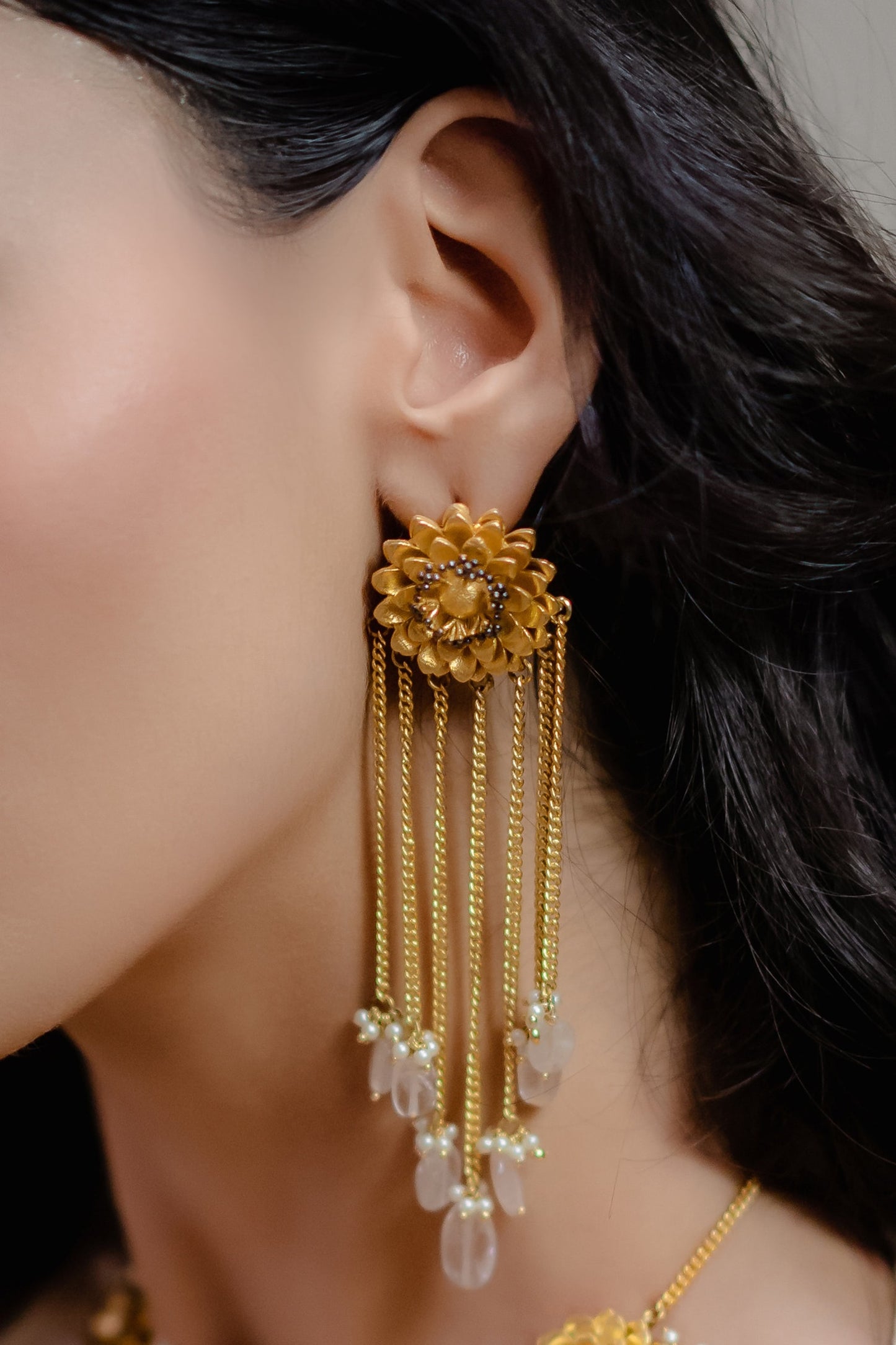Floral Chain Danglers 
