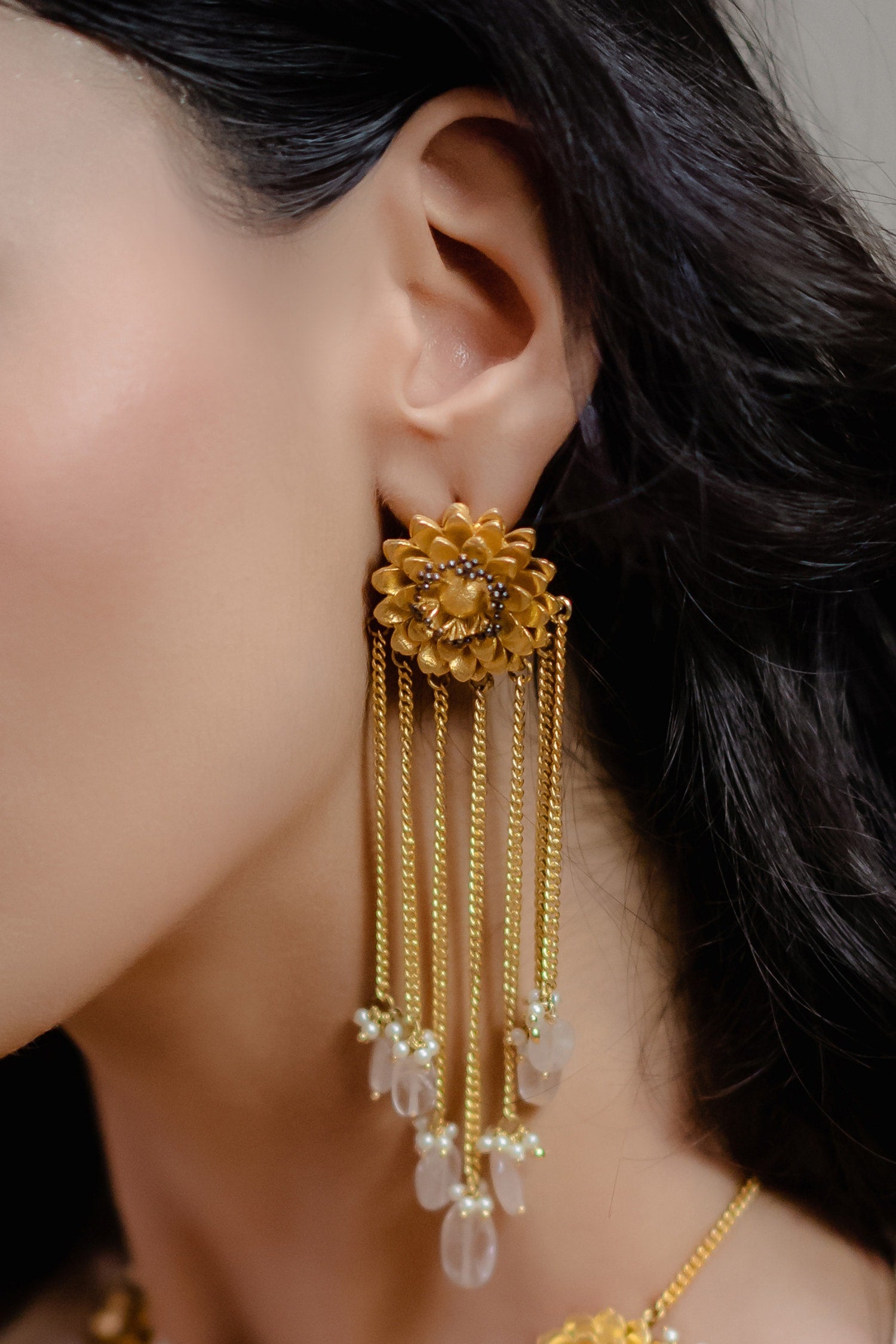 Floral Chain Danglers 