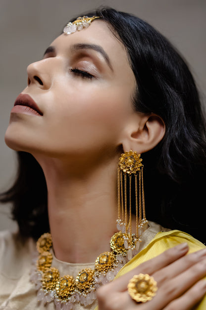 Floral Chain Danglers 