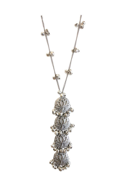  Floral Tiered Pendant Necklace 