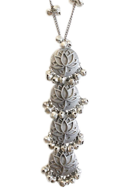  Floral Tiered Pendant Necklace 