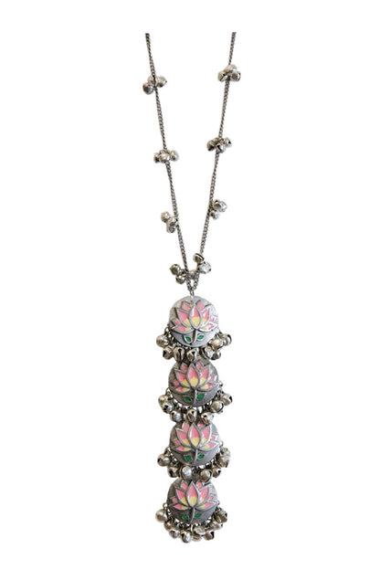  Floral Tiered Pendant Necklace 