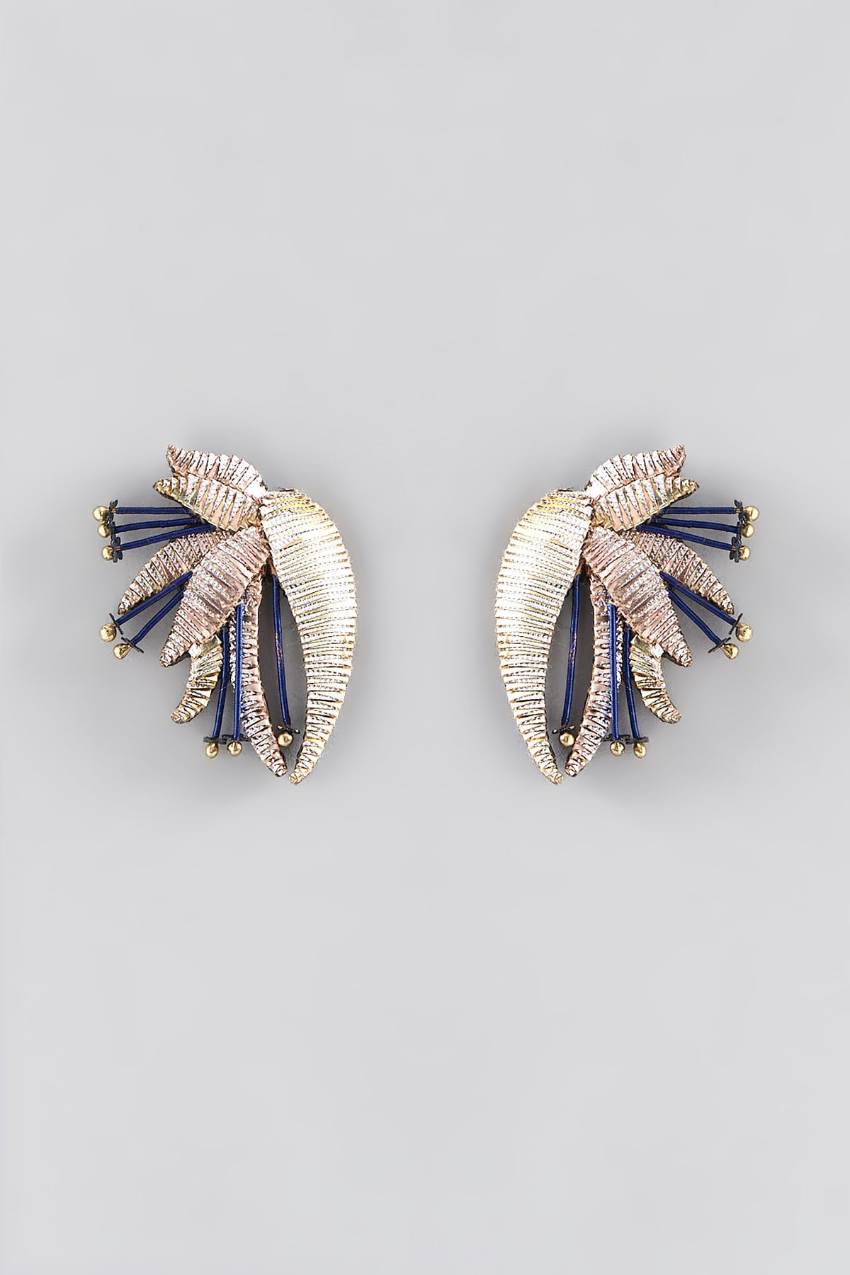 Mukaish & Zardosi Embroidered Stud Earrings