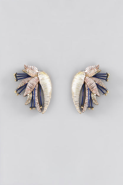 Mukaish & Zardosi Embroidered Stud Earrings
