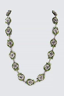Zardosi & Mukaish Embroidered Long Necklace
