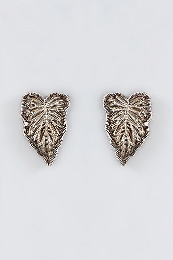 Mukaish & Zardosi Embroidered Stud Earrings