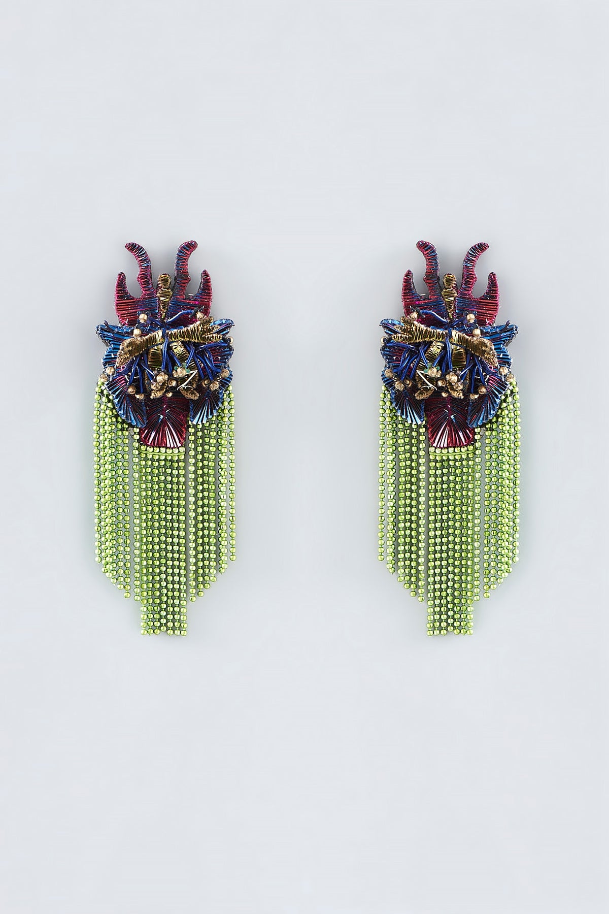 Mukaish & Zardosi Embroidered Dangler Earrings