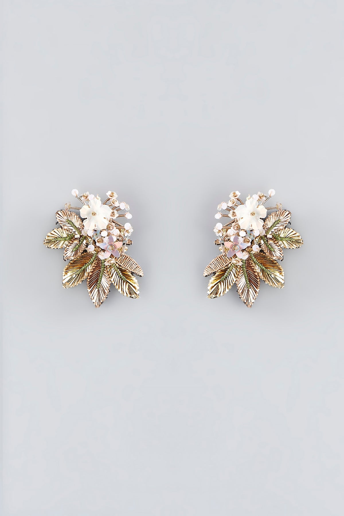 Mukaish & Zardosi Embroidered Stud Earrings